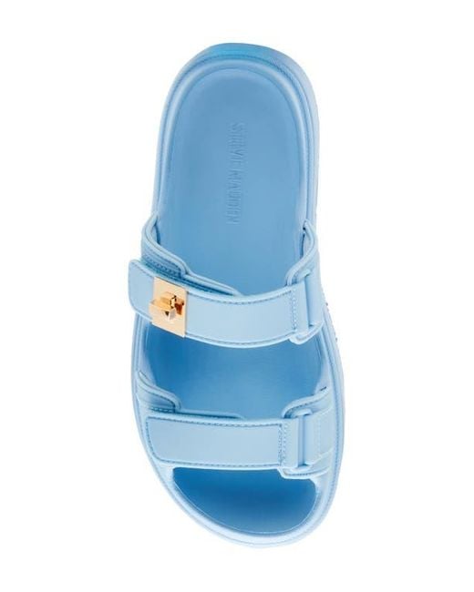 Steve Madden Blue Bigschmona Platform Sandal