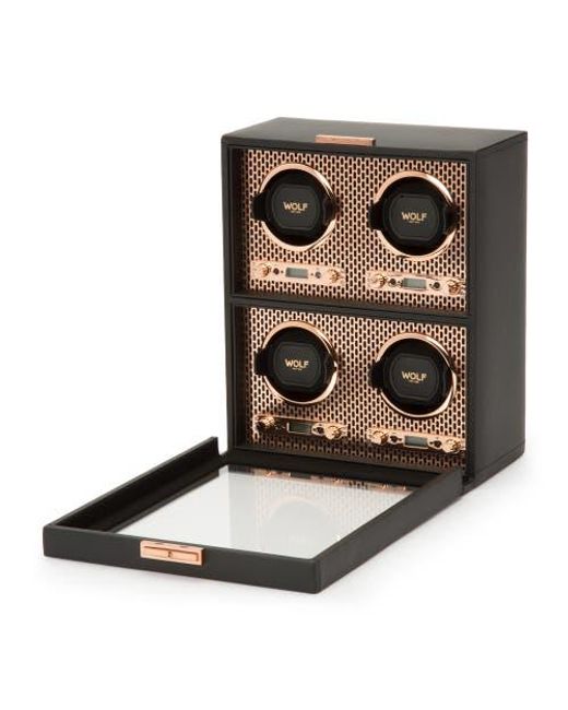 Wolf Multicolor Axis 4 Piece Watch Winder for men