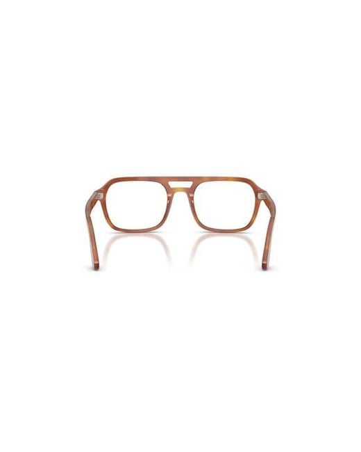 Persol Brown 54Mm Square Optical Glasses