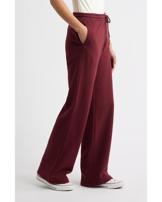 BP. Red Wide Leg Fleece Pants