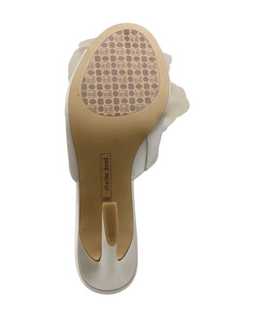 Charles David White Karaoke Slide Sandal