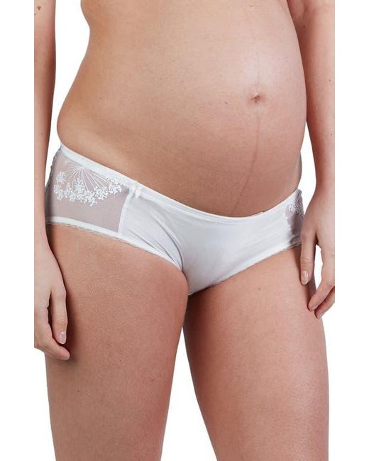 Cache Coeur Blue Louise Embroidered Maternity Shorts