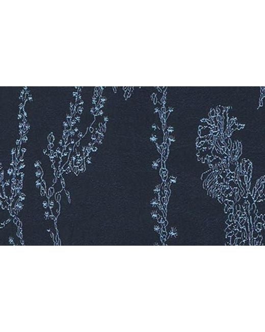 Kay Unger Blue Drew Beaded Embroidery Cocktail Dress