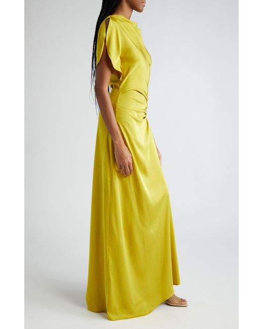 A.L.C. Yellow A. L.c. Nadia Side Twist Maxi Dress