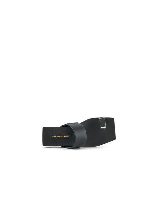 United Nude Black Loop Toe Lo Sandals