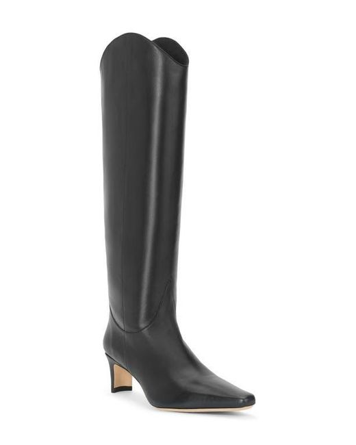 Staud Women's Western Wally Leather Boot Black