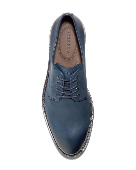 Cole Haan Blue Berkshire Lug Plain Toe Dress Shoes for men