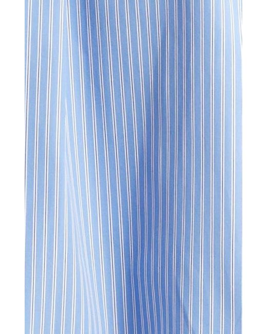 Sacai Blue Stripe Overlay Cotton Poplin Button-Up Shirt for men