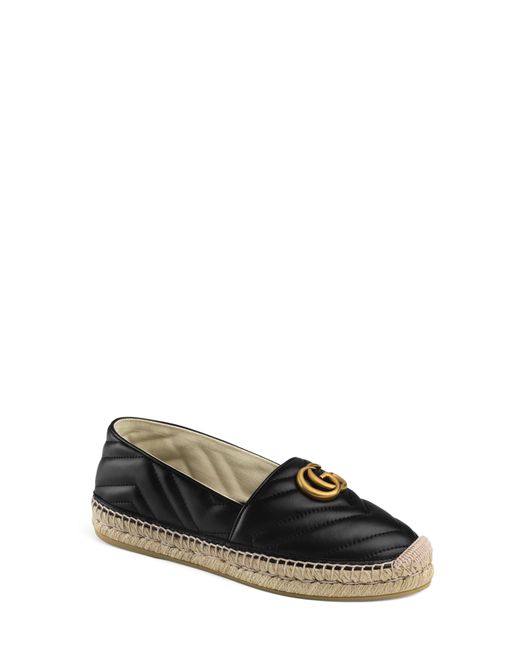 gucci black leather espadrilles