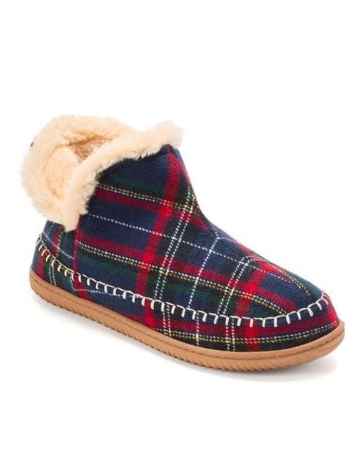 Dearfoams Blue Brixen Bootie Slipper for men