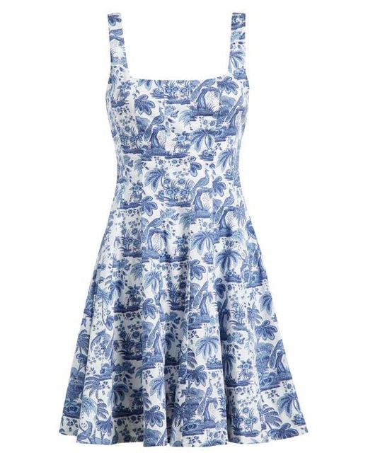 Staud Blue Wells Dot Minidress