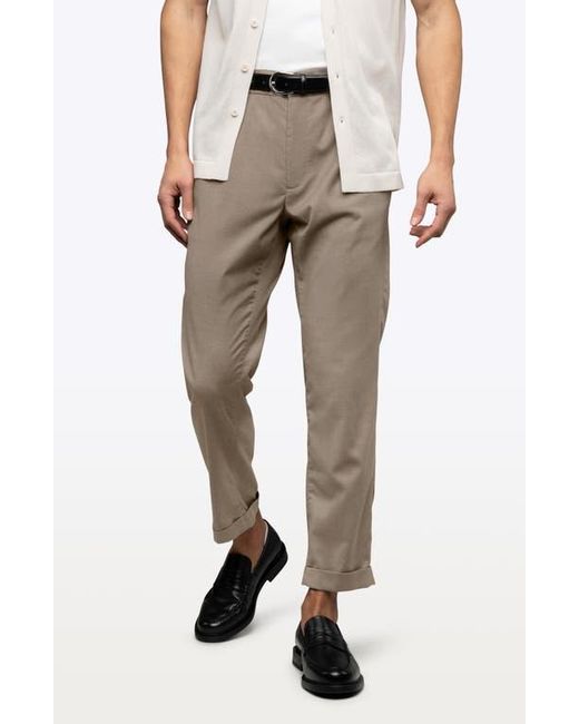 Cuts Natural Soho Pleated Stretch Trousers for men