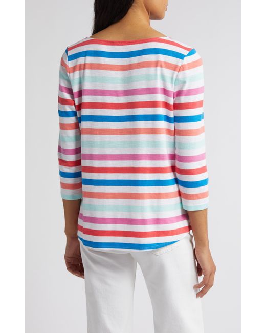 Tommy Bahama Red Ashby Isles Stripe Cotton T-shirt