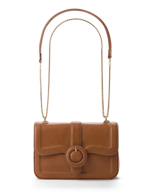 Brahmin Brown Rosalie Leather Convertible Crossbody Bag