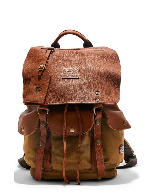 Will Leather Goods Brown 'Lennon' Backpack for men