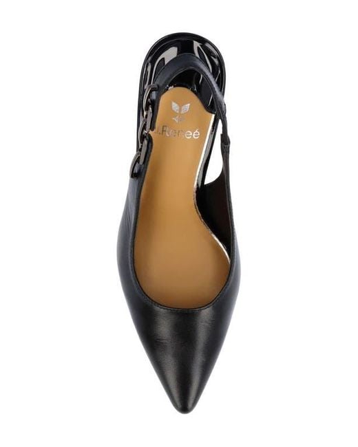 J. Reneé Black Krissa Slingback Pointed Toe Pump