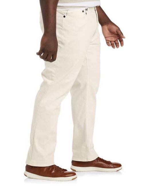 True Nation by DXL Natural Big & Tall Garment Dyed Stretch Twill Pants for men