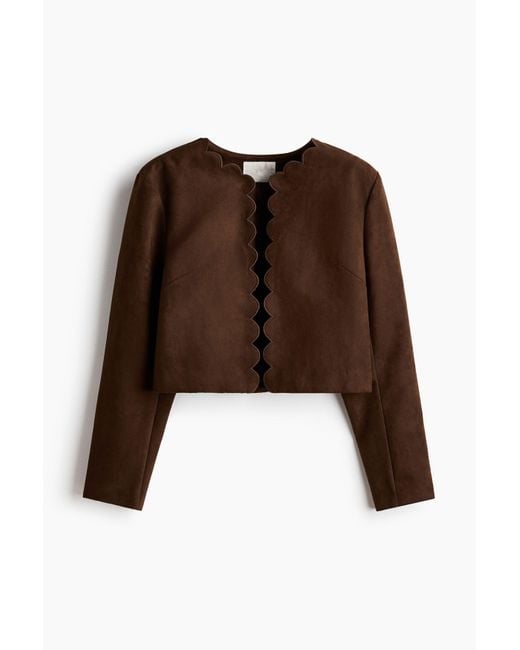 H&M Blue Scalloped-Edge Jacket