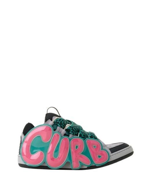 Lanvin Blue Curb Patch Sneakers