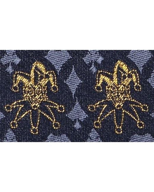 Cufflinks Inc. Blue Joker Print Silk Tie for men