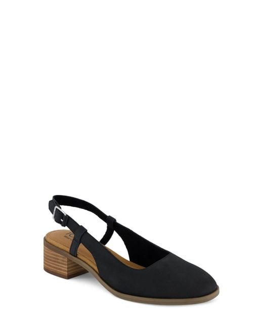 TOMS Black Jaclyn Slingback Pump