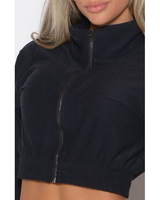 Bombshell Sportswear Blue Cloud Crop Jacket