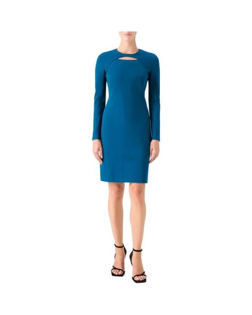 princess polly baby blue dress Carolina Herrera Keyhole Dress in Peacock Blue - Queen Letizia Dresses