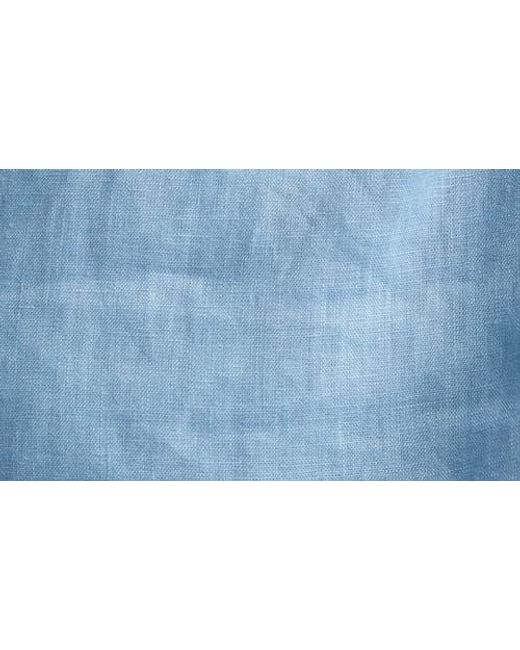 Staud Blue Boa Twisted Sleeveless Linen Top