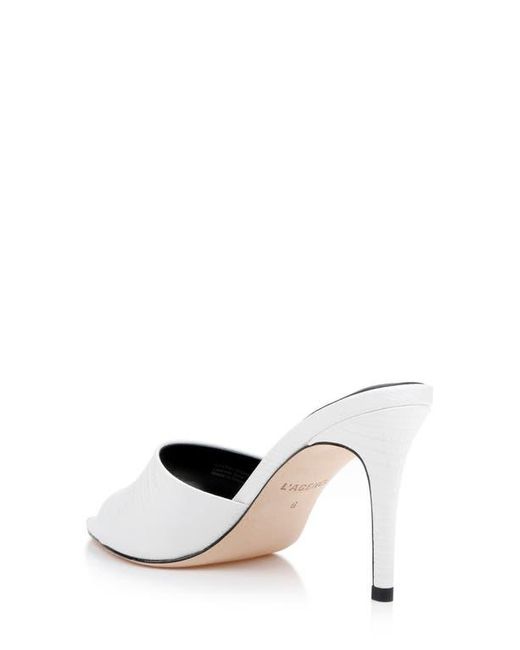 L'Agence White Lolita Vii Slide Sandal