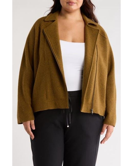 Eileen fisher boiled wool moto jacket deals