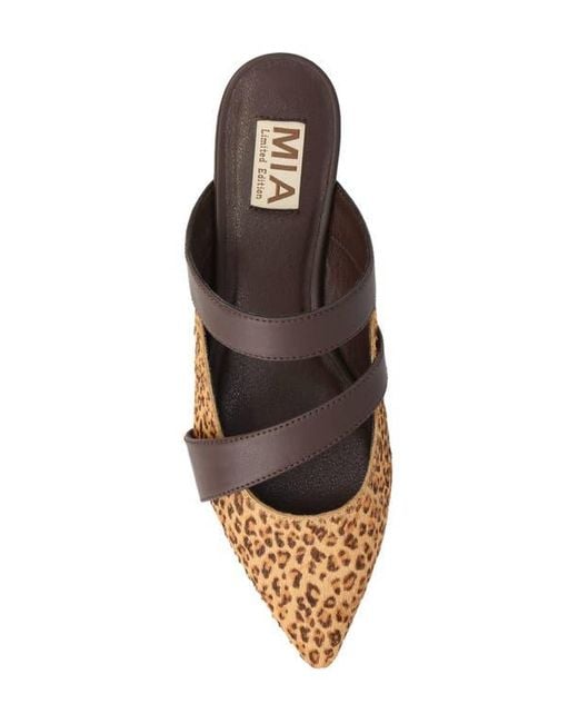 MIA Brown Abie Pointed Toe Mule