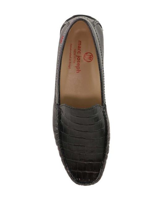 Marc Joseph New York Black Broadway Leather Venetian Driver Loafer for men