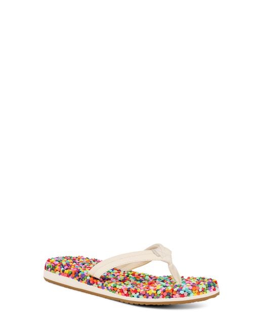 Sanuk Pink Bubblecush Flip Flop
