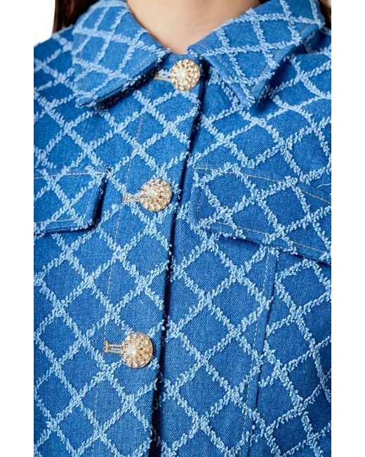 Endless Rose Blue Crop Jacket
