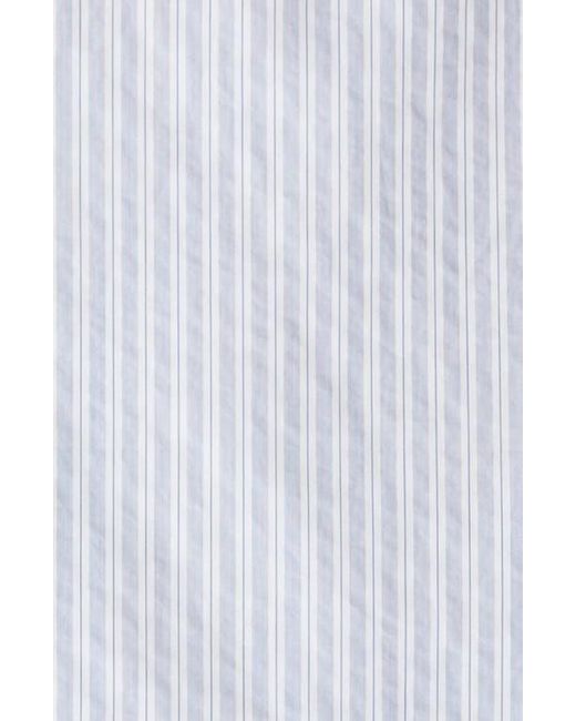 Massimo Alba White Genova Classic Stripe Cotton Button-Up Shirt for men