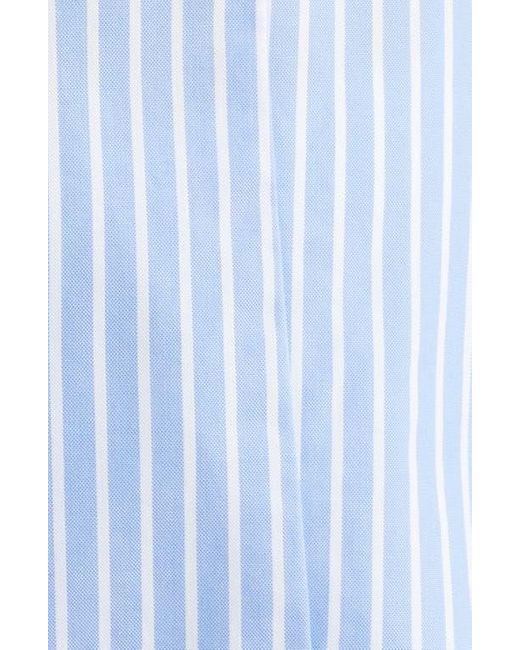 Foxcroft Blue Dianna Stripe Non-Iron Cotton Shirt