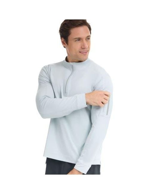 BloqUV Blue Mock Zip Top for men