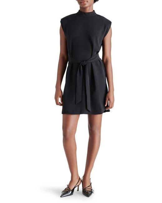 Steve Madden Black Adelie Sleeveless Mock Neck Dress