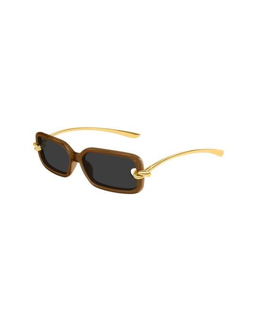 Bottega Veneta Brown 56Mm Rectangular Sunglasses