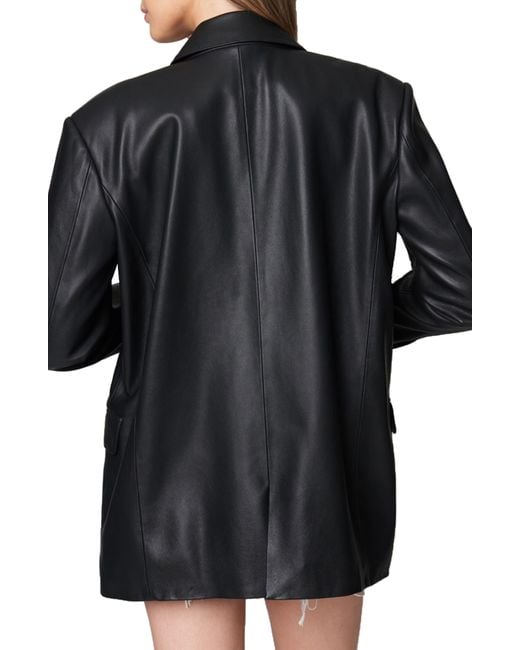 Blank NYC Black Faux Leather Blazer