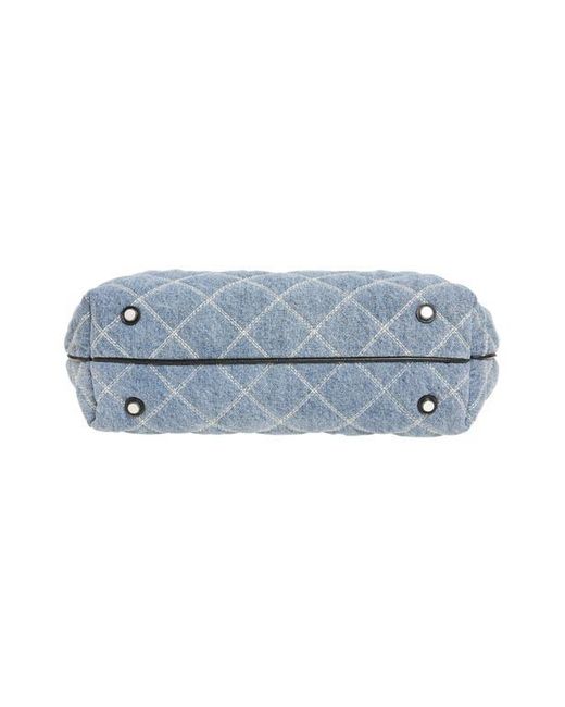 Marc Jacobs Blue The Quilted Denim Chain Sack Bag