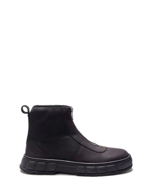 A. Veer Black Vanta Zipper Boot for men