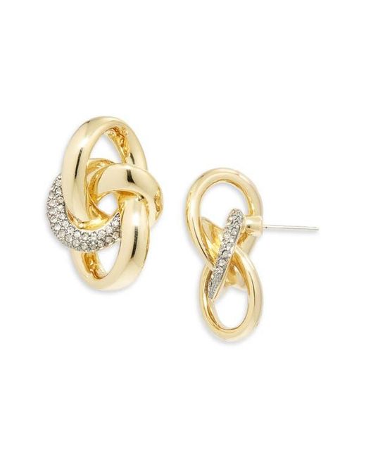 DEMARSON Metallic Asher Pavé Stud Earrings