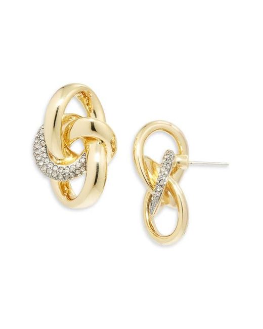 DEMARSON Metallic Asher Pavé Stud Earrings