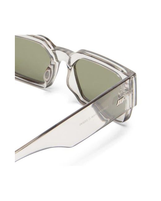 Le Specs Gray Contemplation 54Mm Rectangular Sunglasses for men