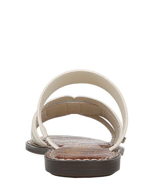 Sam Edelman White Gabi Two-Strap Slide Sandal
