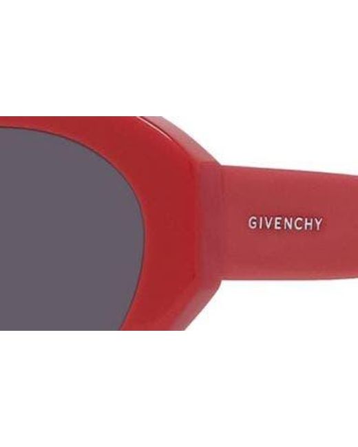 Givenchy Red Gv Day 57mm Cat Eye Sunglasses