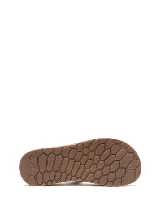 Chaco Brown Lowdown Leather Flip Flop for men