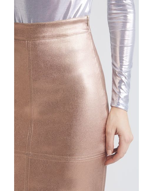 NIKKI LUND Natural iggy Metallic Maxi Skirt
