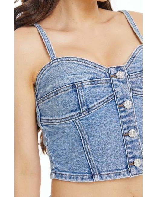 Bayeas Blue Lunna Denim Corset Top
